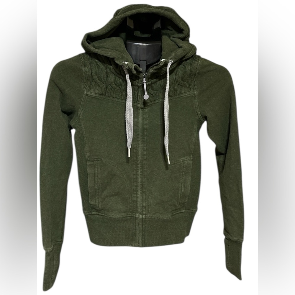 lululemon athletica Olive Green Full-Zip Hoodie